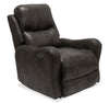 Elli 32\" Faux Leather Swivel Glider Power Reclining Chair – Grey