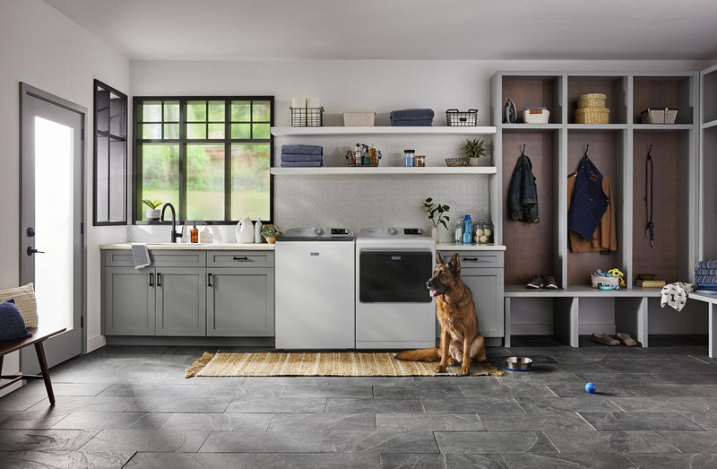Maytag 6.0 Cu. Ft. Top-Load Washer and 7.4 Cu. Ft. Pet Pro Gas Dryer – White