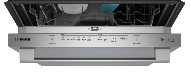 Bosch 800 Series 24'' Smart Dishwasher with Third Rack - Anti Fingerprint Stainless Steel - SHX78DM5N