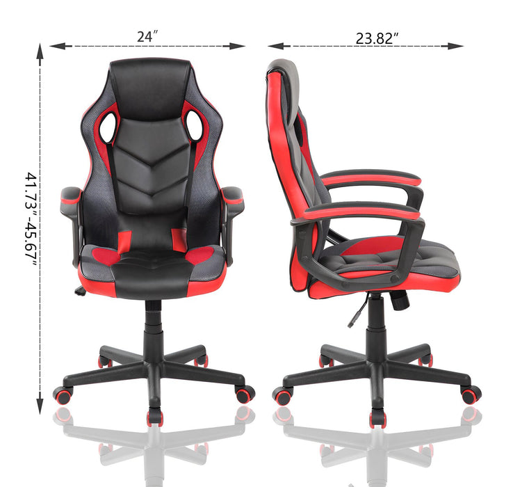 Velocity 24\" Ergonomic Gaming Chair - Black & Red