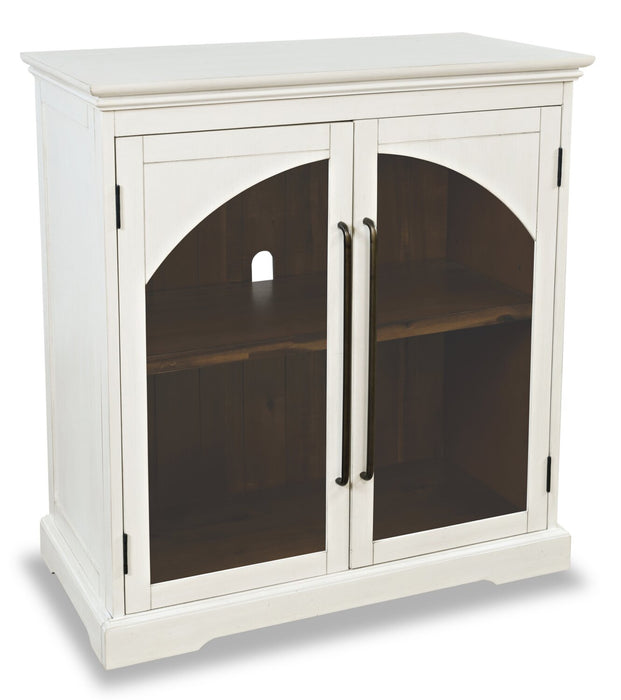Twyla 33\" Solid Wood Accent Cabinet  with Arched Doors - White