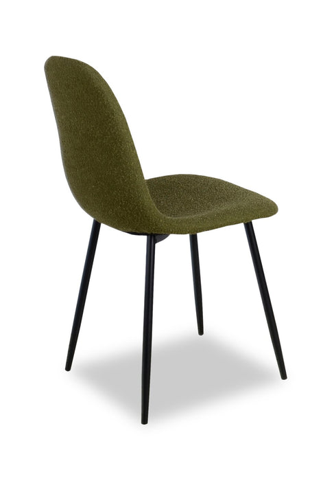 Joss Dining Chair with Polyester Fabric, Metal - Green