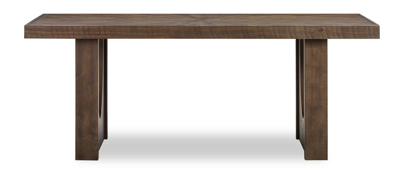 Kort & Co. Sol Dining Table, Pedestal Base, 78\"W - Brown