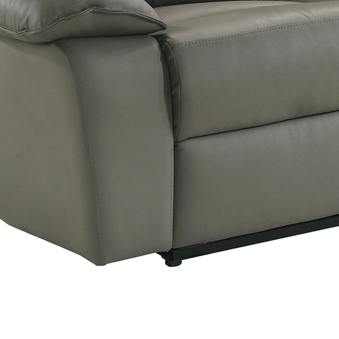 Matteo 42\" Genuine Leather Power Reclining Chair - Aviarah Grey