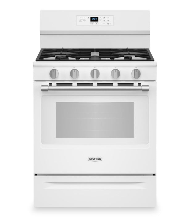 Maytag 5 Cu. Ft. Convection Gas Range with No Preheat Air Fry - White - MFGS6030RW