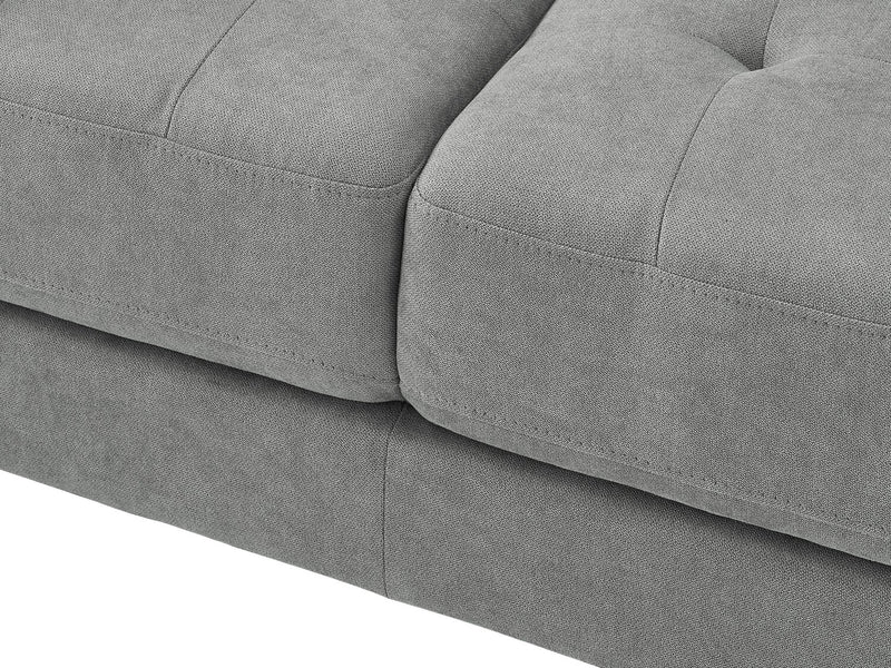 Metro 78\" Fabric Sofa with Tufted Seat Cushions and Reversible Back Cushions - Grey