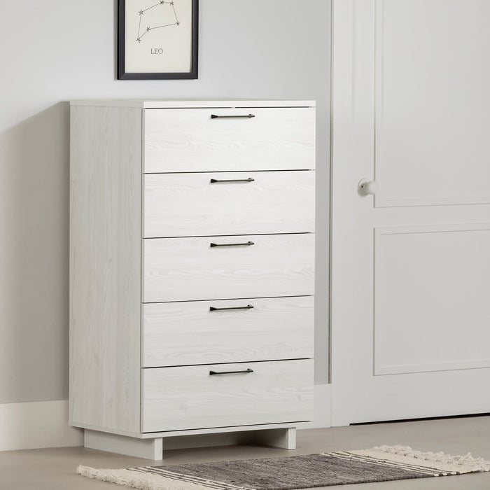 Everley 5-Drawer Bedroom Chest, 29\"W - White