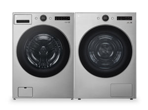 LG 5.2 Cu. Ft. Front-Load Washer with AI DD™ and 7.8 Cu. Ft. DirectDrive® Heat Pump Dryer