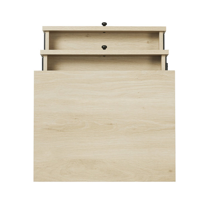 Mori Bedside 2-Drawer Nightstand, 18\"W x 25.75\"H - Natural