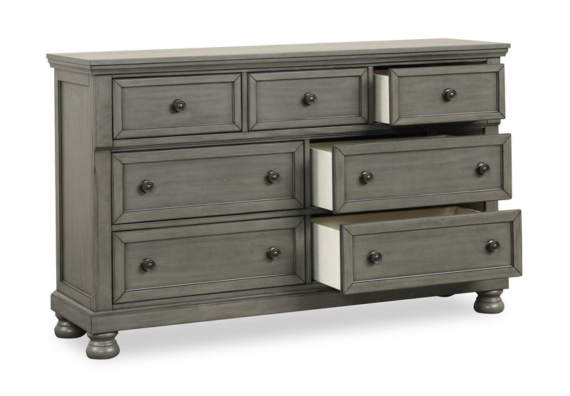 Chelsea Bedroom 7-Drawer Dresser, 60\"W x 38\"H - Grey