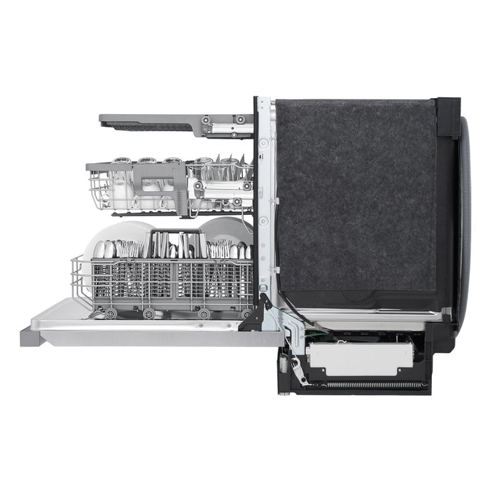 LG 24\" 48 dBA Built-In Top-Control Dishwasher with QuadWash® - Smudge Proof Stainless Steel - LDPN454HT