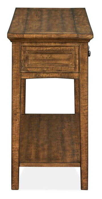 Hanson 50” Traditional Pine Sofa Table with Storage - Toasted Nutmeg