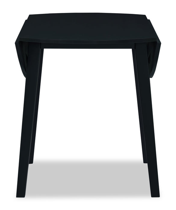 Bryn Drop-Leaf Dining Table, 42\" Round - Black