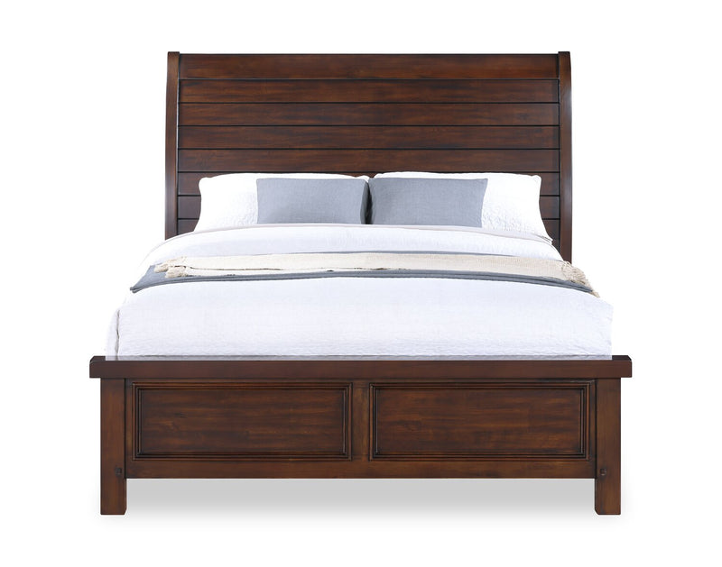 Sonoma Panel Bed with Headboard & Frame, Mango Brown - Full Size