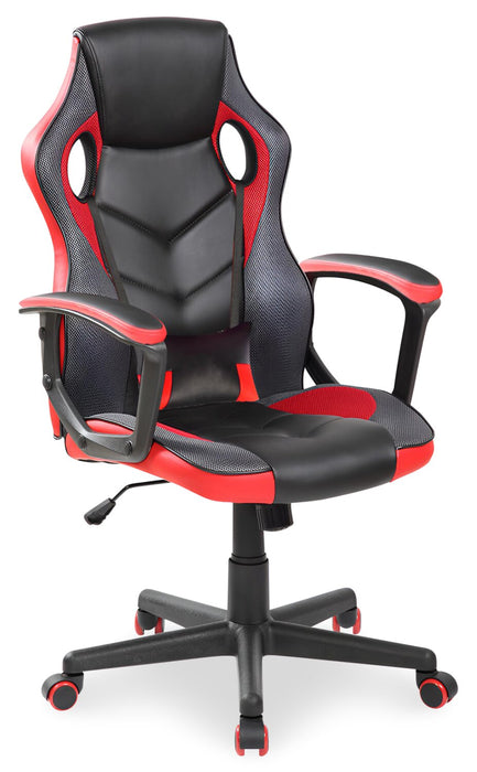 Velocity 24\" Ergonomic Gaming Chair - Black & Red