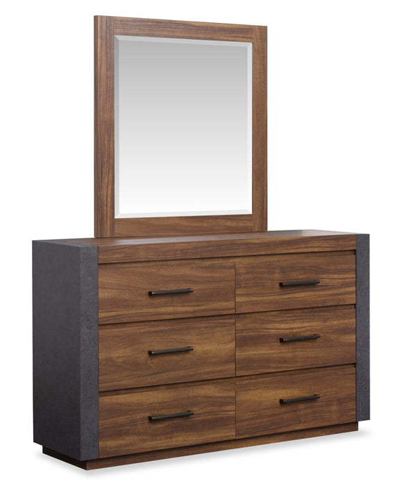 Scott Living Dante Bedroom Dresser Mirror - Brown