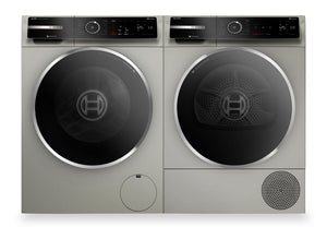 Bosch 800 Series 2.4 Cu. Ft. Front-Load Washer and 4 Cu. Ft. Heat Pump Dryer