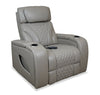 Elite 38\" Genuine Leather Massage Power Reclining Chair with Immersive Audio and Power Headrest - Putty