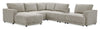 Voyage Modular 6-Piece Left-Facing Fabric Sectional with Console and Removable Back Cushions – Taupe
