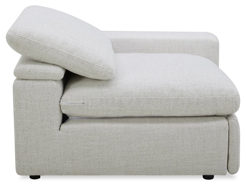 Sky Modular 3-Piece Fabric Power Reclining Sectional with Console and Feather Down Cushions - Nathan Wheat