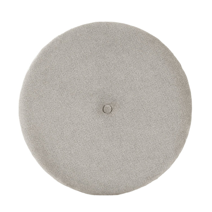 Winnipeg 17.5\" Round Fabric Storage Ottoman - Grey