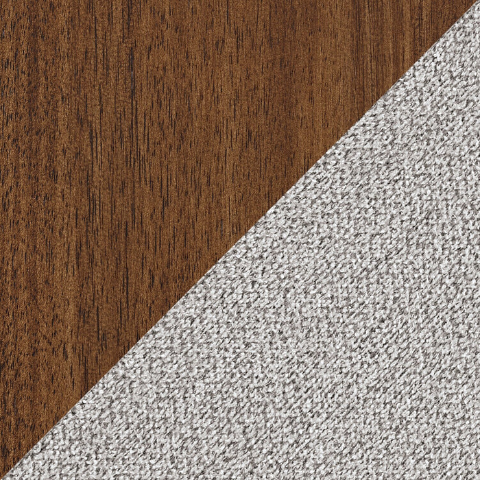 Ember Dining Chair with Polyester Fabric - Grey & Brown