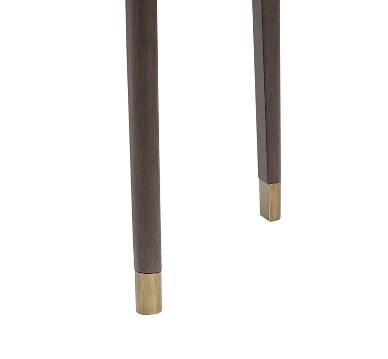 Neeva 36\" Modern Round Coffee Table - Dark Brown Birch