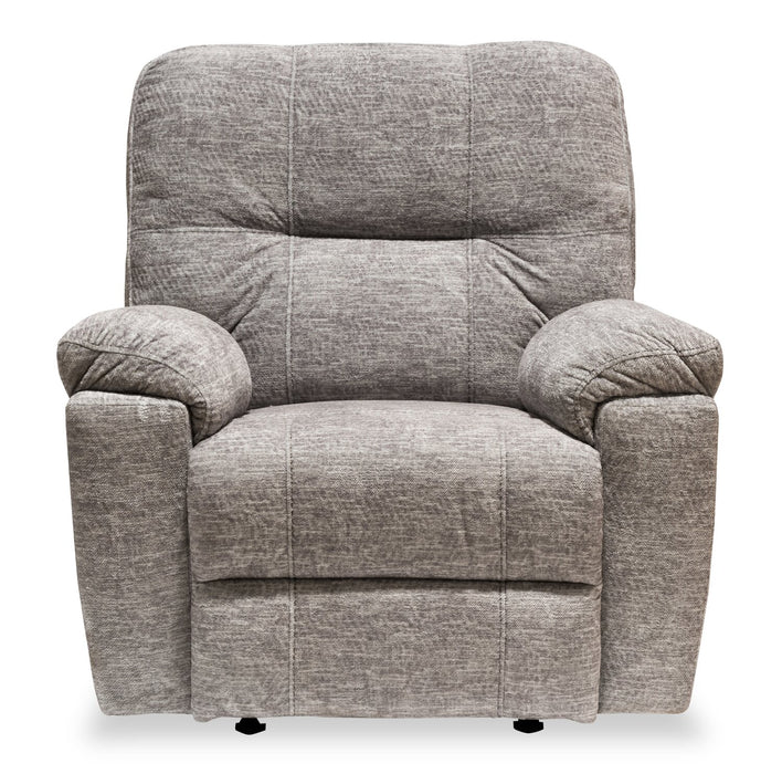 Made in Canada Fynn 40\" Chenille Fabric Glider Reclining Chair - Dove Grey