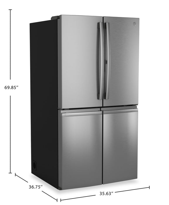 GE Profile 36\" 28.4 Cu. Ft. French-Door Refrigerator - Fingerprint Resistant Stainless Steel - PAD28BYTFS