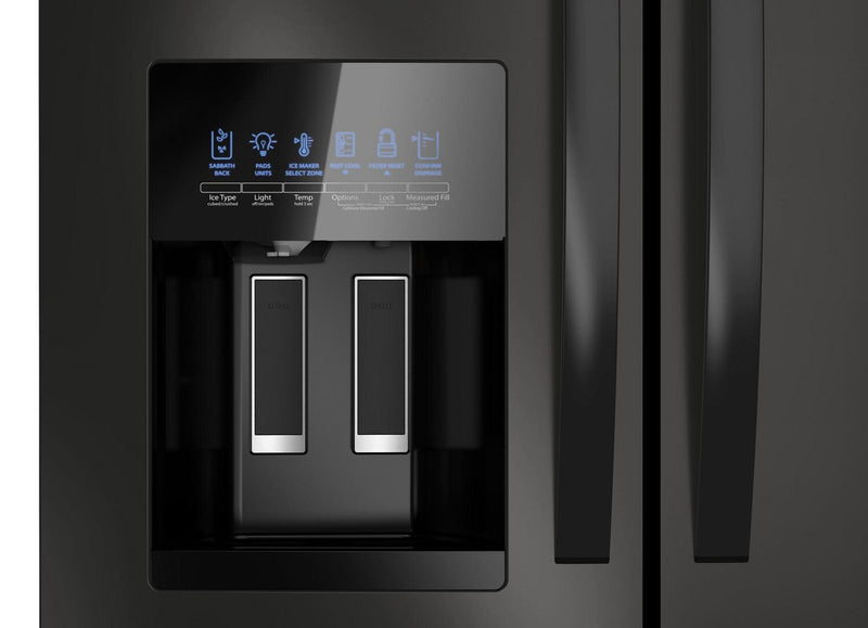 Whirlpool 36\" 24.5 Cu. Ft. French-Door Refrigerator - Black - WRMF3636RB