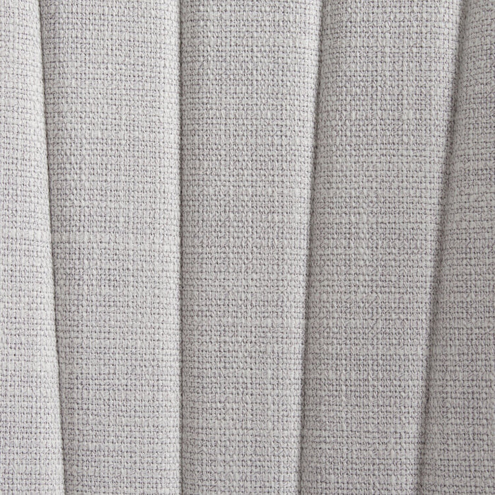 Zoe Dining Chair with Polyester Fabric & Channeled Tufting, Metal - Grey