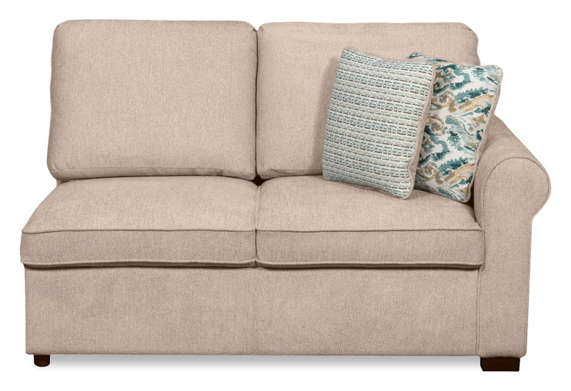 Scott Living Haven 2-Piece Left-Facing Chenille Fabric Cuddler Sectional - Taupe