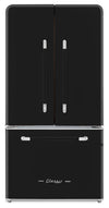 Classic Retro by Unique 36\" 21.4 Cu. Ft. Counter-Depth Refrigerator - Midnight Black - UGP-595L B AC