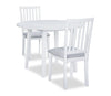 Bryn 3pc Dining Package with 42\" Drop-Leaf Table & 2 Chairs, Fabric -Two-Tone White & Grey
