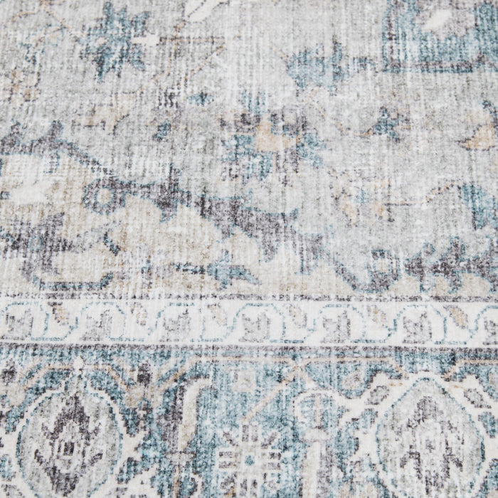 Melis Grey Washable Area Rug - 5’ x 7’