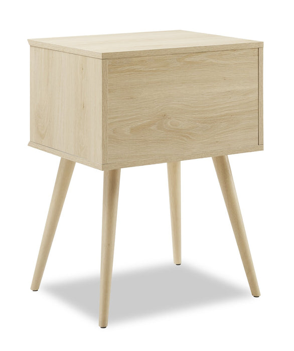 Mori Bedside 2-Drawer Nightstand, 18\"W x 25.75\"H - Natural