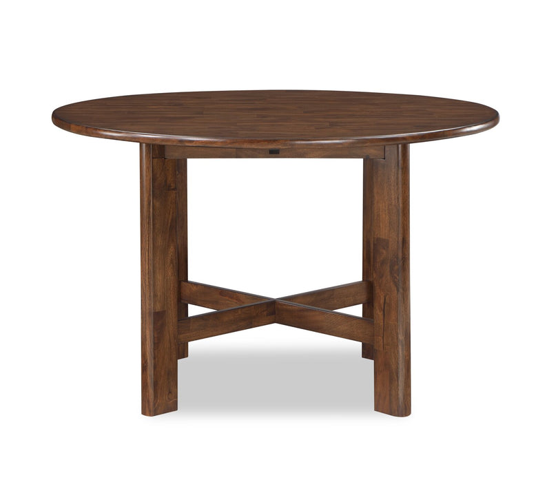 Vale Dining Table, Wood, 48\"W Round - Brown