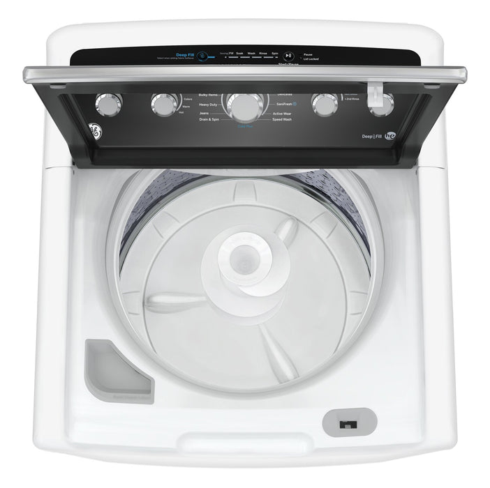GE 4.9 Cu. Ft. Top Load Washer and 7.2 Cu. Ft. Electric Dryer with SaniFresh