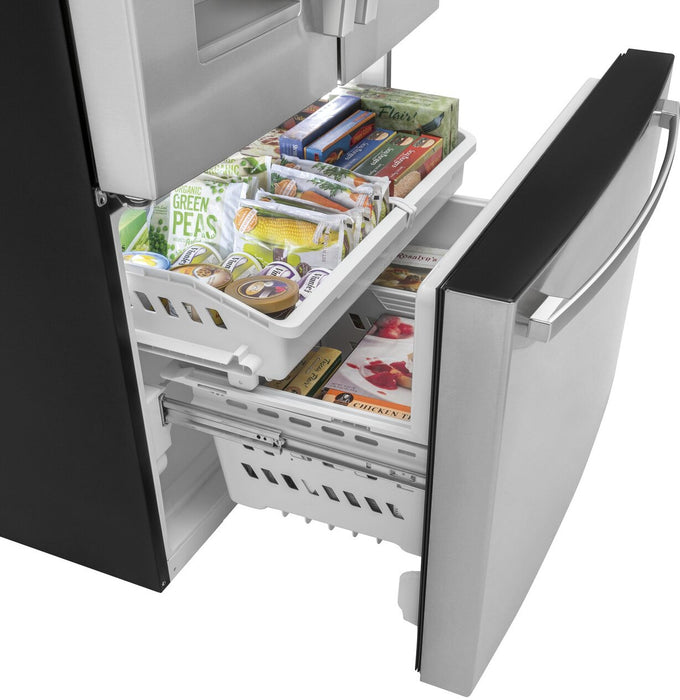 GE 36\" 20.6 Cu. Ft. Counter-Depth French-Door Refrigerator - Stainless Steel - GYE21JYMFS