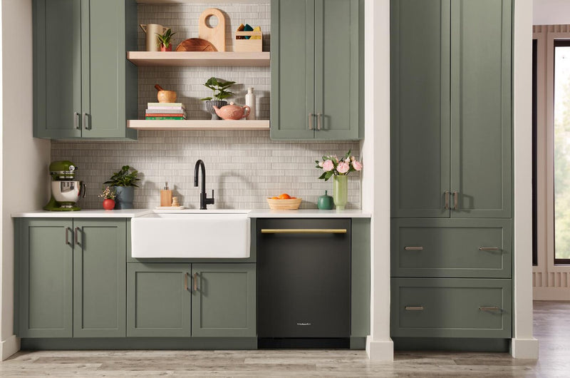 KitchenAid 24\" 44 dBA Dishwasher with 360° Max Jets™ Third Rack – Black Ore - KDTS624SBE