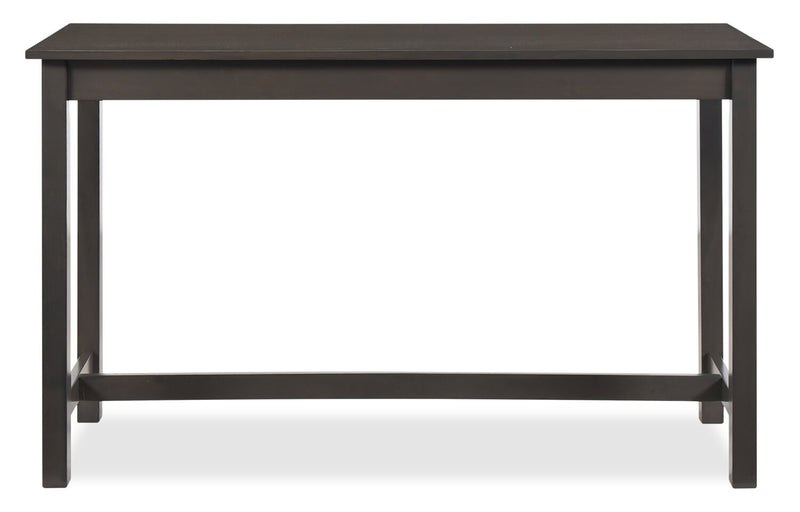 Noah 60” Modern Sofa Table with 3 Counter-Height Stools and USB Ports - Grey
