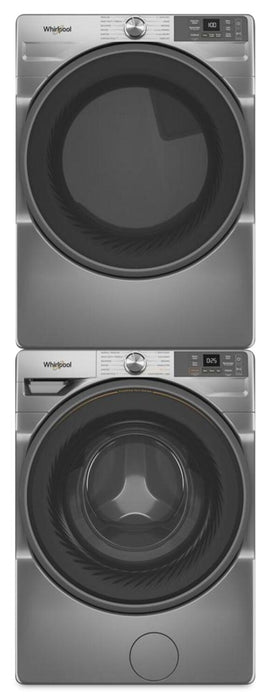 Whirlpool 5.2 Cu. Ft. Smart Front-Load Washer and 7.4 Cu. Ft. Gas Dryer - Radiant Silver