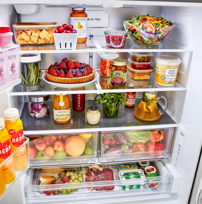 LG 36\" 27 Cu. Ft. Counter-Depth French Door Refrigerator - PrintProof™ Black Stainless Steel - LRFLC2706D