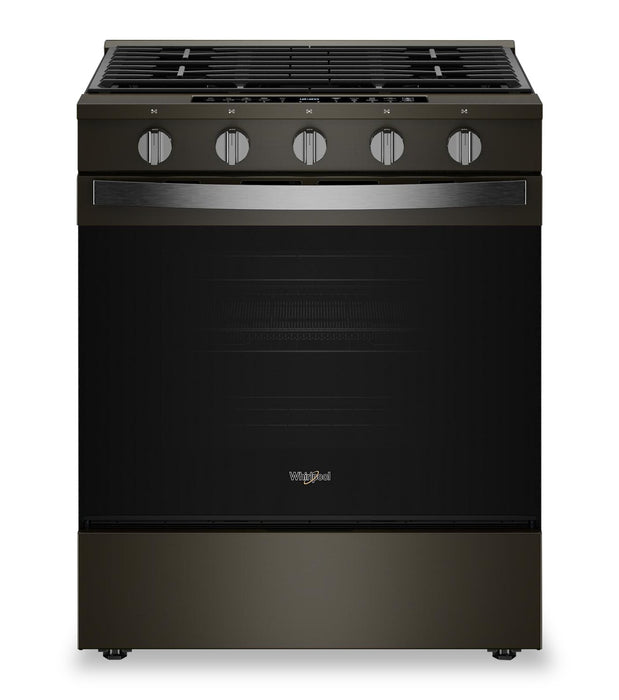 Whirlpool 5 Cu. Ft. Gas Range with Air Fry and WipeClean™ Coating - Black Stainless Steel - WSGS7530RV