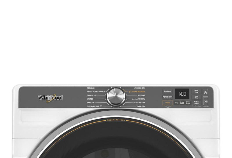 Whirlpool 7.4 Cu. Ft. Smart Gas Dryer with Steam - WGD6720RW