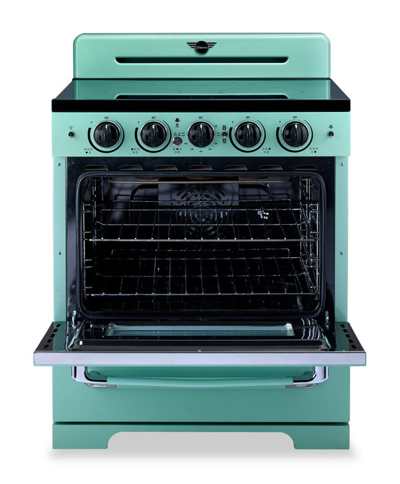 Classic Retro by Unique 30\" 3.9 Cu. Ft. Induction Range - Ocean Mist Turquoise - UNQ-30CR IC T