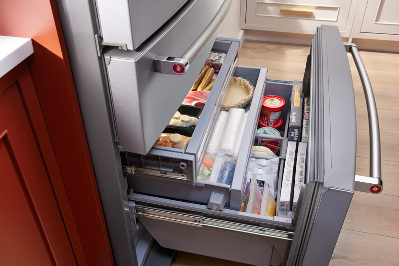 KitchenAid 36\" 26.2 Cu. Ft. French-Door Refrigerator - PrintShield Stainless - KRMF536RPS