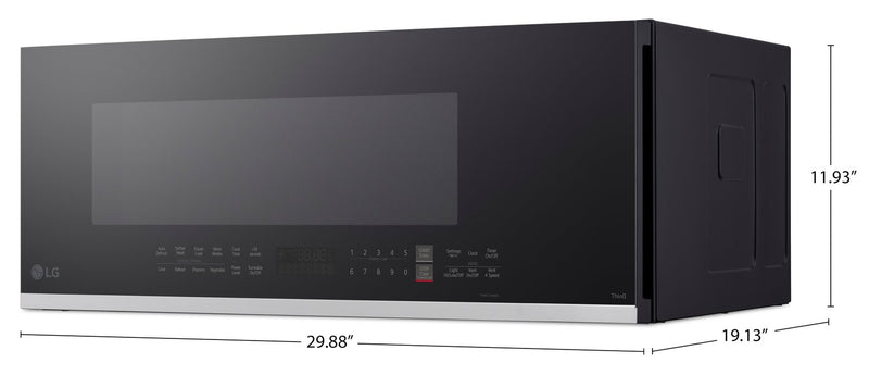 LG 1.3 Cu. Ft. Smart Low-Profile Over-the-Range Microwave Oven with Sensor Cook - MVEF1337F