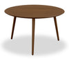 Viola 29.5\" Modern Round Top Coffee Table – Brown Walnut
