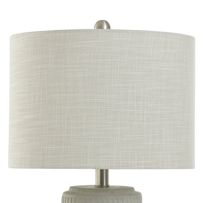Archer 21” Grey and White Ceramic Table Lamp